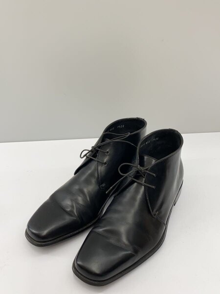 フェラガモ ワールド 7 1/2 25.5 レザー チャッカブーツ ブラック 黒 Salvatore Ferragamo(サルヴァトーレフェラガモ) / チャッカブーツ/UK7