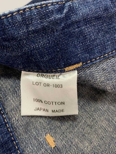 美品 ORGUEIL OR-1003 デニム ワークパンツ 36 児島 日本 ORGUEIL(オルゲイユ) / 日本製/ストレートパンツ/32/コットン/IDG/無地