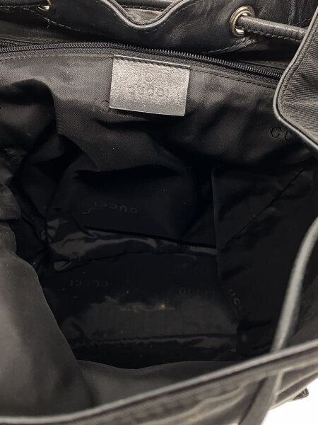 GUCCI(グッチ) / シルバー金具/キャンバス/リュック/ナイロン/BLK 