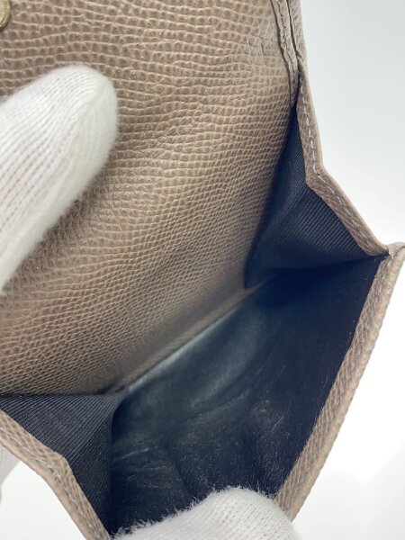 BVLGARI(ブルガリ) / 2つ折り財布/レザー/GRY/メンズ/角スレ/内側汚れ