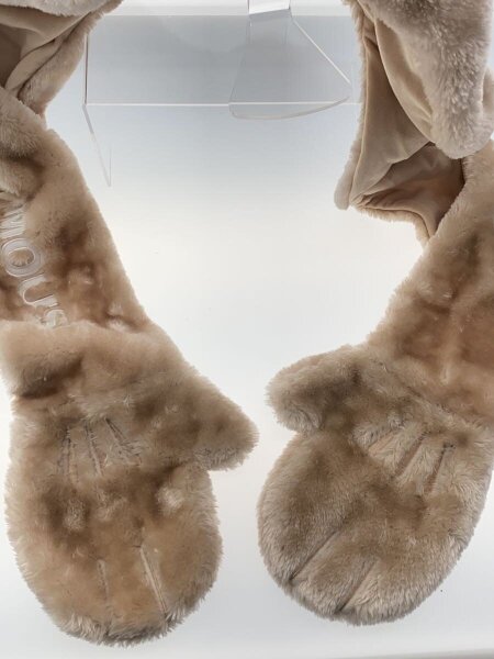 ミッキーマフラー(ベージュ) 耳付きフードマフラー 東京ディズニー