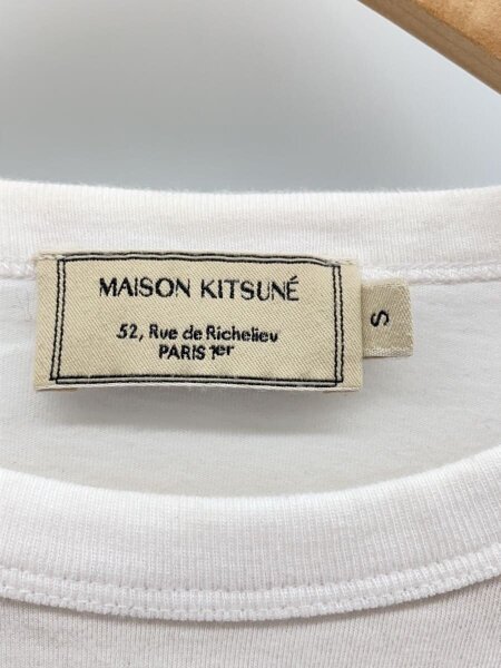 MAISON KITSUNE(メゾンキツネ) / 長袖カットソー/S/コットン/WHT/無地 