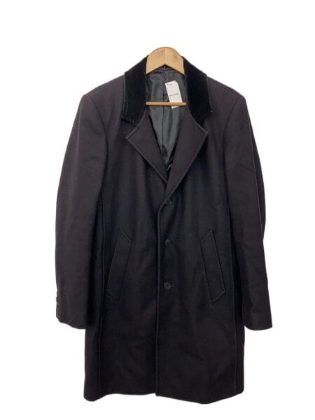 agnes b. homme(アニエスベーオム) / チェスターコート/46/ウール/BLK