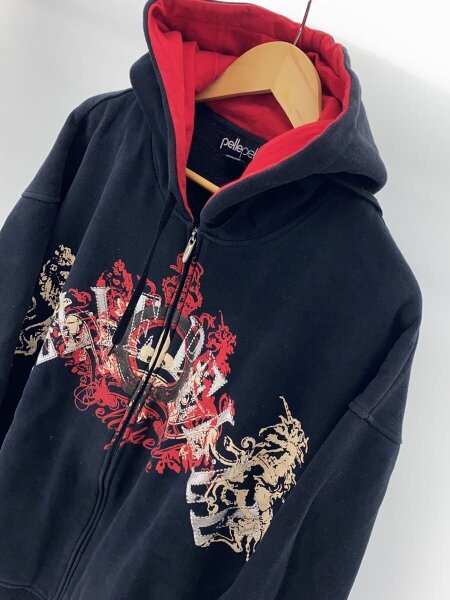 Pelle Pelle(ペレペレ) / ジップパーカー/XL/コットン/BLK/00年代 