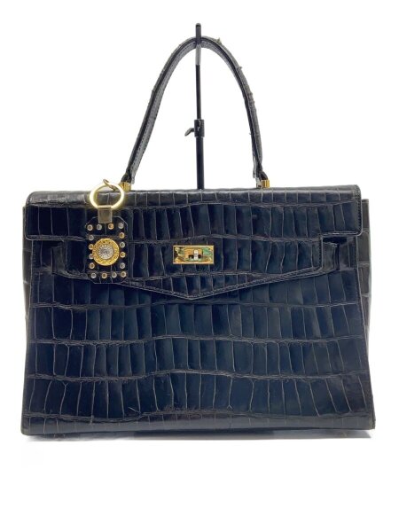 GIANNI VERSACE(ジャンニヴェルサーチェ) / ハンドバッグ/レザー/BLK 