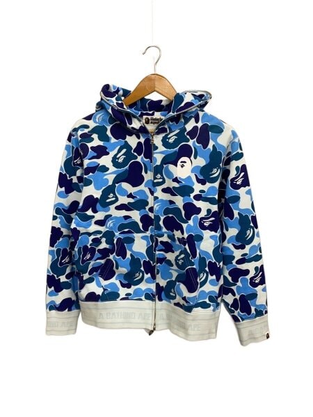 A BATHING APE(アベイシングエイプ) / ジップパーカー/M/コットン/BLU 