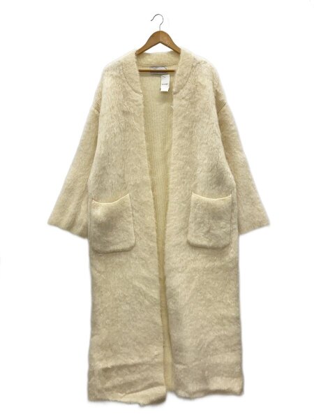 美品 ETRE TOKYO エトレトウキョウ モヘヤ混 ヘアリー ニットコート 