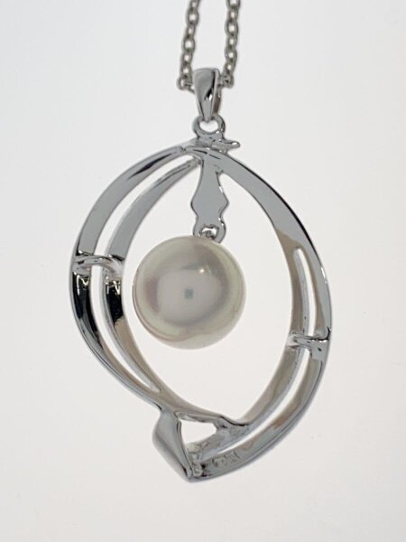 MIKIMOTO(ミキモト) / オーバルシルバーネックレス/SILVER/パール/SLV 