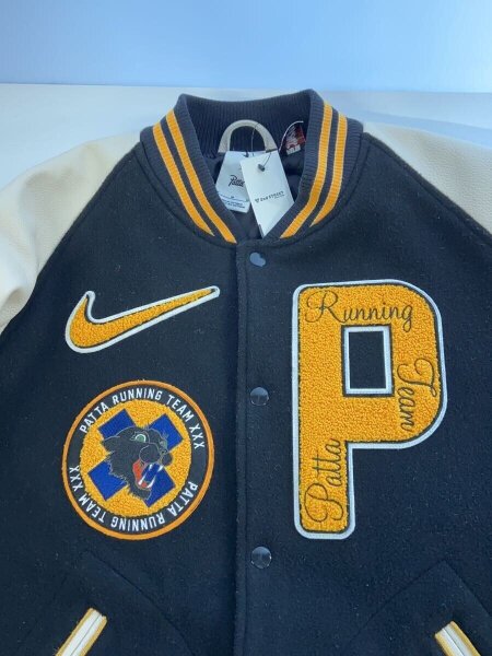 NIKE(ナイキ) / PATTA VARSITY JACKET BLACK/スタジャン/M/ウール 