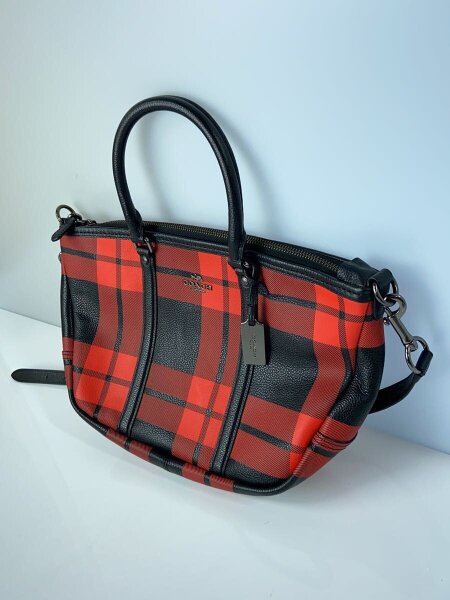 COACH(コーチ) / ショルダーバッグ/レザー/RED/チェック/36114 | 中古 