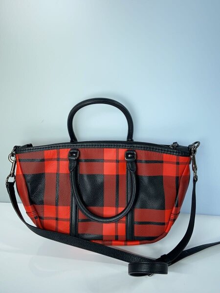 COACH(コーチ) / ショルダーバッグ/レザー/RED/チェック/36114 | 中古 