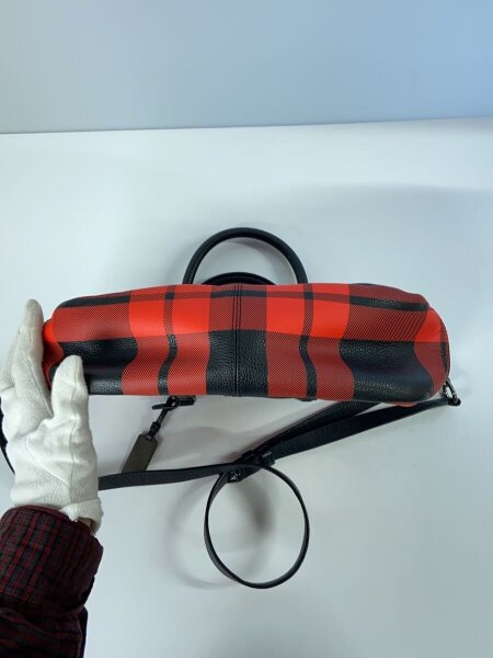 COACH(コーチ) / ショルダーバッグ/レザー/RED/チェック/36114 | 中古 