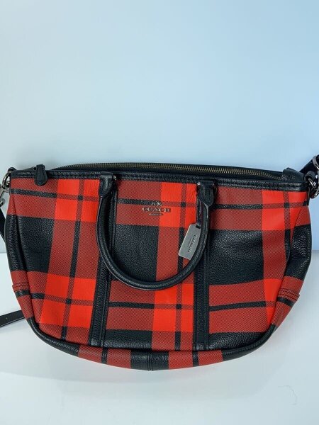 COACH(コーチ) / ショルダーバッグ/レザー/RED/チェック/36114 | 中古 