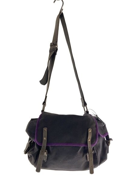 DRIES VAN NOTEN ブラックキャンバスショルダーバッグ Dries Van Noten