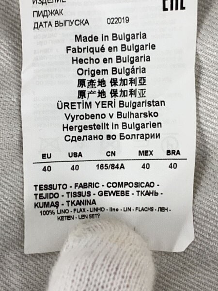 EMPORIO ARMANI / ジャケット/1/リネン/ベージュ/2NG16T 2M012 EMPORIO ARMANI(エンポリオアルマーニ) / ジャケット/1/リネン