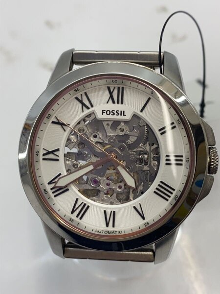 FOSSIL(フォッシル) / 自動巻腕時計/アナログ/ステンレス/WHT/SLV/SS 
