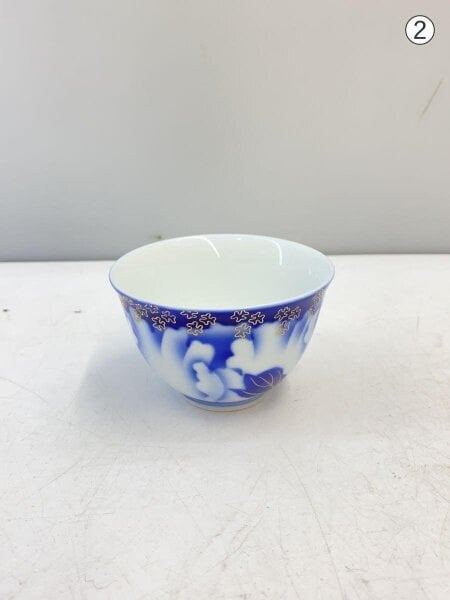 深川製磁(フカガワセイジ) / 牡丹金ミル/急須1/湯呑5/和食器その他/6点