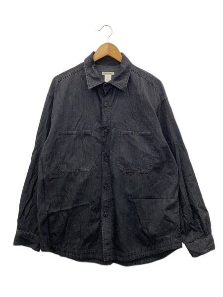 【中古】VAINL ARCHIVE | ヴァイナルアーカイブ　25SS 長袖シャツ VAS25S003 ブラック サイズ：L【尾張小牧店】 VAINL ARCHIVE(バイナルアーカイブ) / 長袖シャツ/M/コットン/BLK/無地