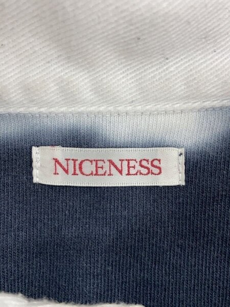 NICENESS(ナイスネス) / MOORE/長袖シャツ/L/コットン/NVY/ボーダー/NN
