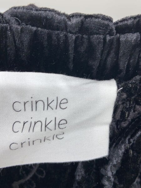 crinkle crinkle crinkle / ベロアパンツ/FREE/レーヨン/BLK/CC-2022 crinkle crinkle crinkle(クリンクルクリンクルクリンクル) / ベロア