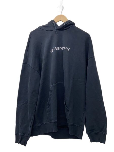 GIVENCHY(ジバンシィ) / ロゴ刺繍/パーカー/XXL/コットン/BLK | 古着の 