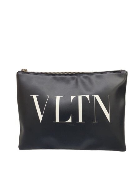VALENTINO(ヴァレンティノ) / ポーチ/レザー/BLK/無地 | 中古品の販売 