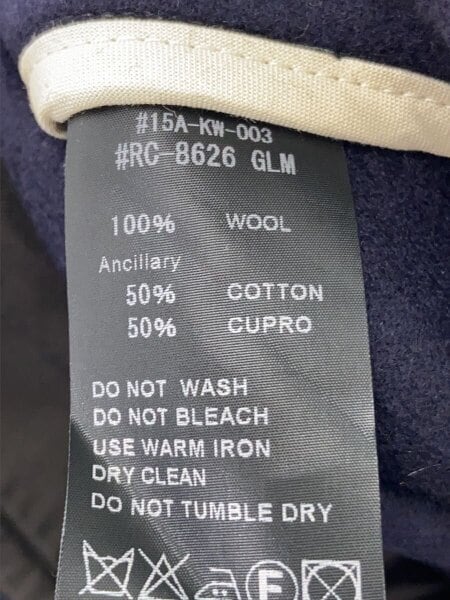 ORCIVAL(オーシバルオーチバル) / メルトンコート/1/ウール/NVY/RC