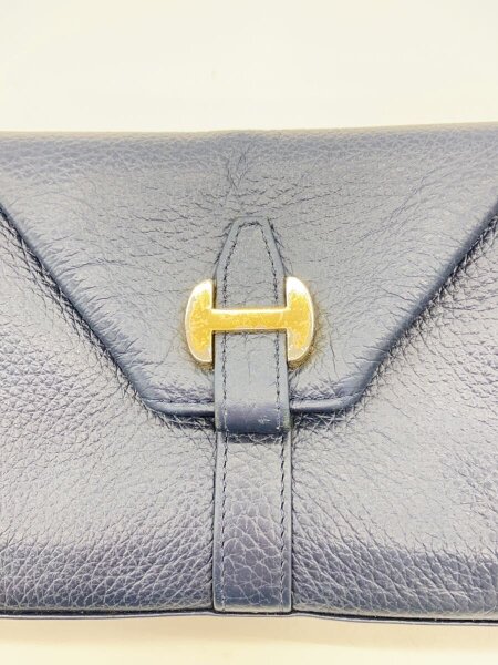 傳濱野(デンハマノ) / 長財布/レザー/NVY/レディース/金具部分剥げ有 