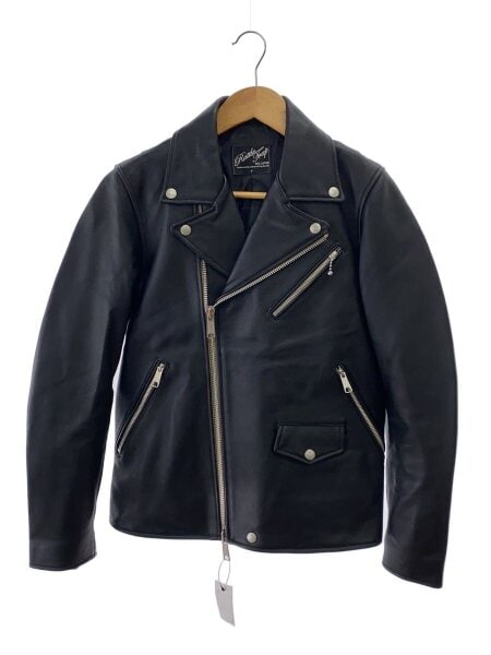 RattleTrap ブラック ダブルライダースジャケット L ラトルトラップ RattleTrap ダブルレザーライダースジャケット
