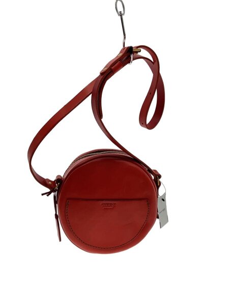 HERZ | ヘルツ チェストバッグ ショルダーバッグ レッド HERZ(ヘルツ) / ショルダーバッグ/レザー/RED/無地 | 中古品の販売