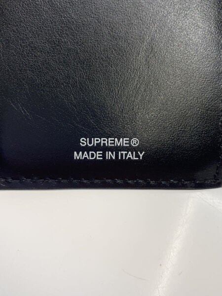 Supreme ブラック レザー 三つ折り財布 Supreme ブラックレザー三つ折り財布 Supreme ブラックレザー三つ折り