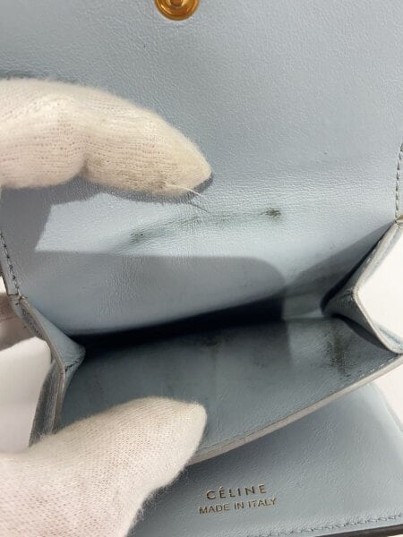 CELINE(セリーヌ) / 3つ折り財布/レザー/GRY/無地/レディース/F-IE