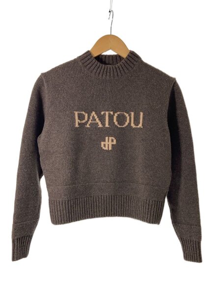 PATOU(パトゥ) / ロゴニット・セーター(薄手)/S/ウール/BRW/24A PATOU(パトゥ) / ロゴニット・セーター(薄手)/S/ウール/BRW/24A