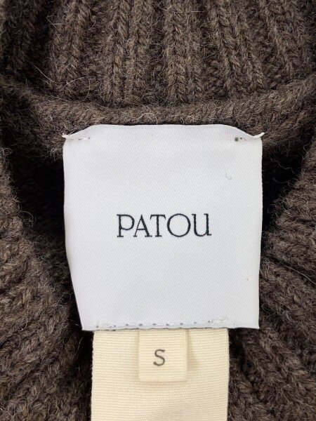 PATOU(パトゥ) / ロゴニット・セーター(薄手)/S/ウール/BRW/24A PATOU(パトゥ) / ロゴニット・セーター(薄手)/S/ウール/BRW/24A