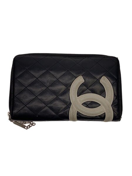 CHANEL 二つ折り財布 黒 レザービンテージ 中古・古着通販CHANEL