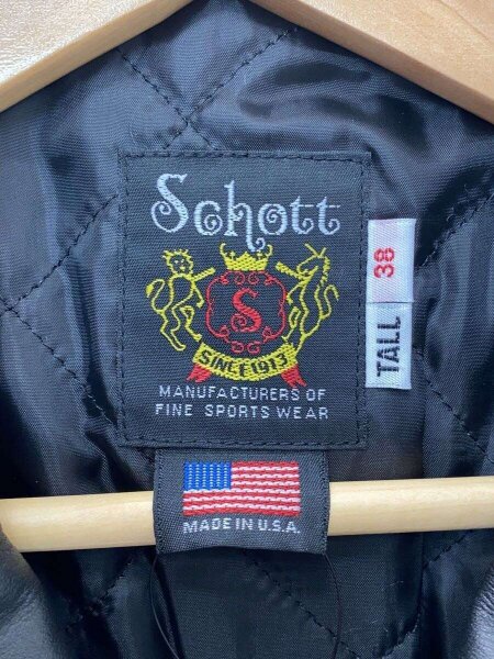 Schott(ショット) / ダブルライダースジャケット/38/レザー/BLK/7164