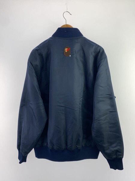 A BATHING APE(アベイシングエイプ) / スタジャン/XL/ナイロン/NVY 