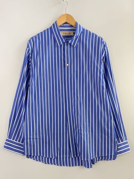 CULLNI(クルニ) / 比翼/長袖シャツ/2/コットン/BLU/ストライプ/21-SS 