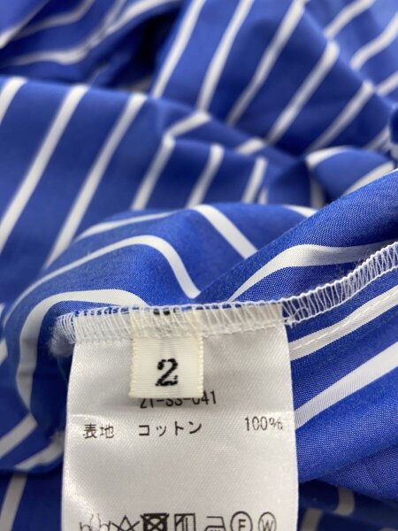 CULLNI(クルニ) / 比翼/長袖シャツ/2/コットン/BLU/ストライプ/21-SS 
