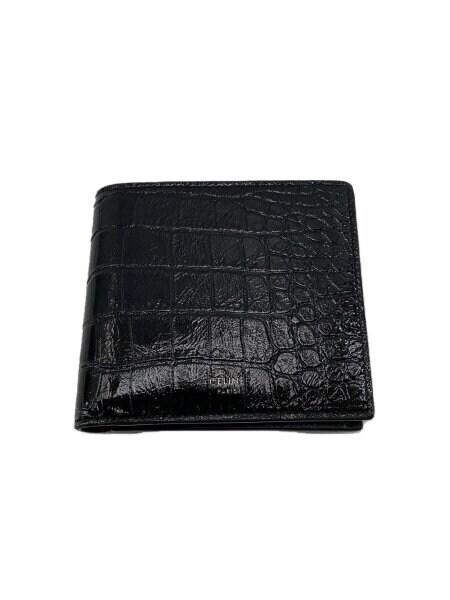 CELINE(セリーヌ) / セリーヌ/クロコ型押し/2つ折り財布/レザー 