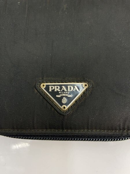 PRADA(プラダ) / 2つ折り財布/ナイロン/BLK/無地/レディース | 中古品