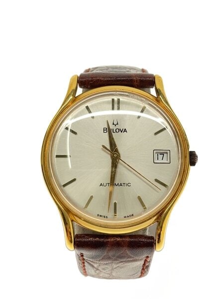 BULOVA(ブローバ) / 自動巻腕時計/DATE/スケルトン/アナログ/レザー 