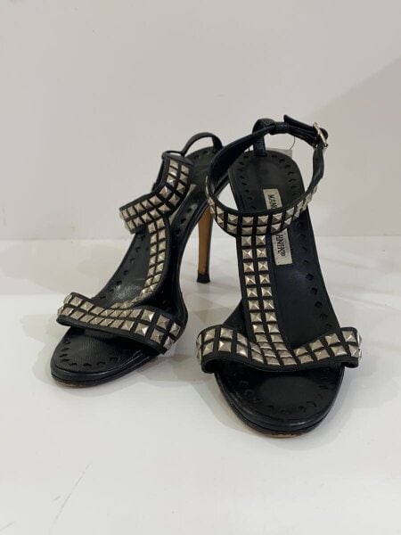 MANOLO BLAHNIK(マノロブラニク) / サンダル/37/BLK/レザー | 中古品の