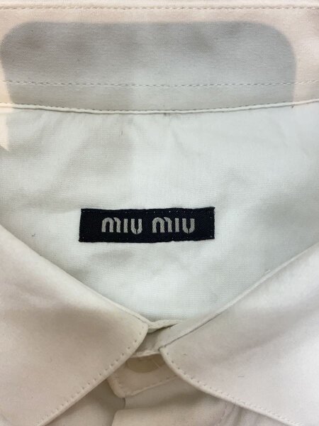 MIU MIU(ミュウミュウ) / MIU MIU/長袖シャツ/--/コットン/ホワイト 