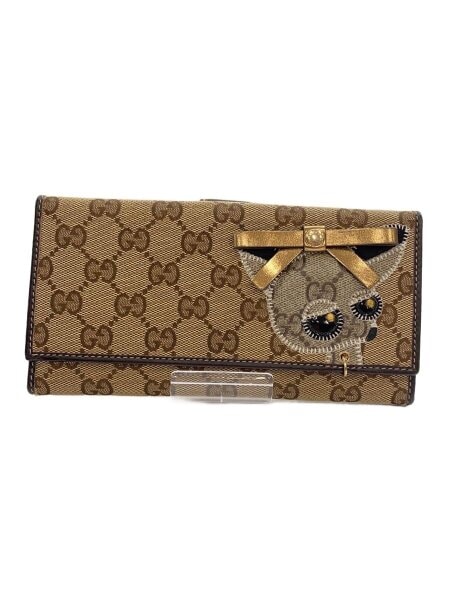 GUCCI グッチ長財布GG キャンパス チワワ グッチチコリ GUCCI(グッチ) / 長財布_グッチョリ チワワ_GGキャンバス/--/BRW/総柄