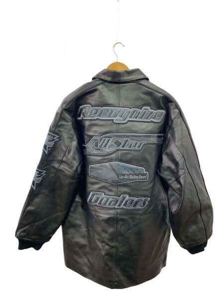 AVIREX レザージャケット All Star Goalers コート Avirex Men's All Star Goalers Maroon & Cream Bomber Leather Jacket