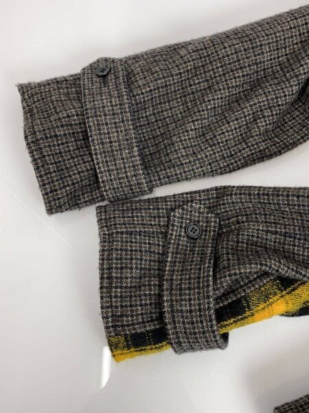美品 tao COMME des GARCONS チェックコート AD2023 Tao COMME des GARCONS(タオコムデギャルソン) / コート/S/ウール/GRY