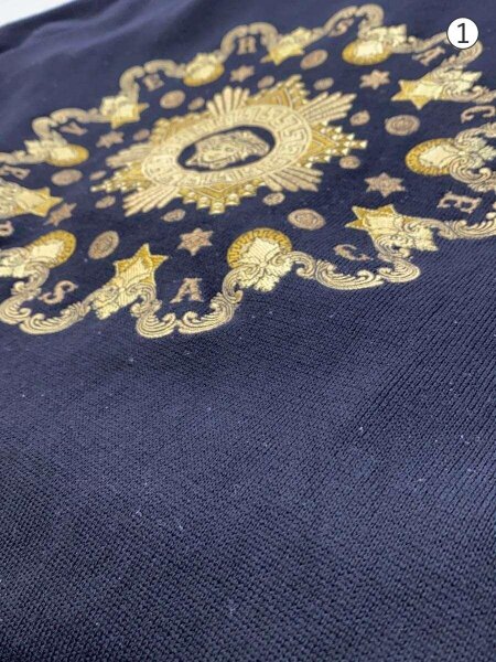 VERSACE(ヴェルサーチェ) / ドライバーズニット/バック刺繍/46/ウール 