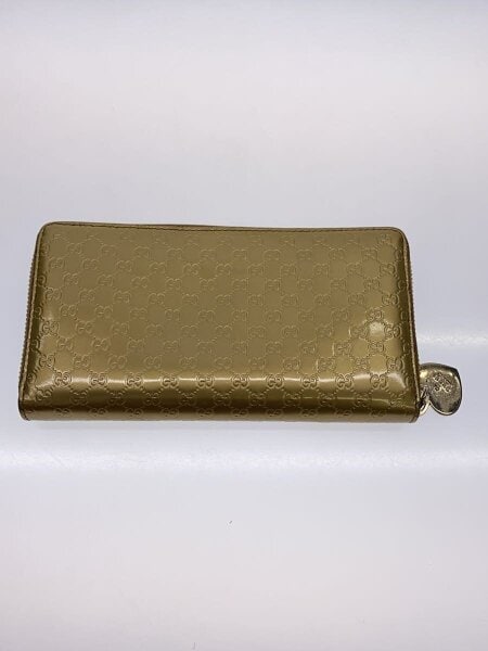 GUCCI(グッチ) / 長財布_マイクログッチシマ/レザー/ゴールド/総柄 