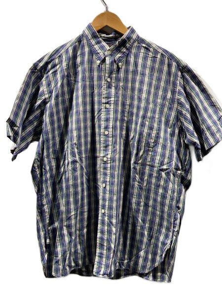 RRL(ダブルアールエル) / RL/半袖シャツ/L/コットン/BLU/チェック/90s 